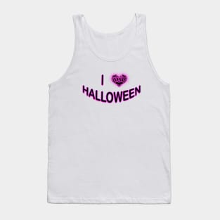 I Love Halloween (Batty Love Heart) Purple Tank Top